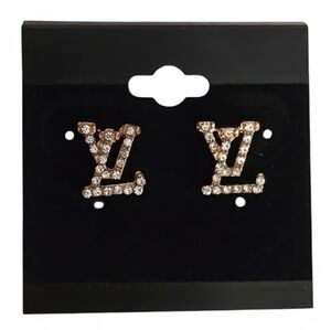 ✨ L.V. Initial Earrings Good Condition Costume Jewelry